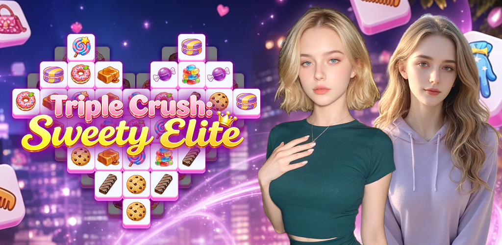 Triple Crush characters and layered candy tiles